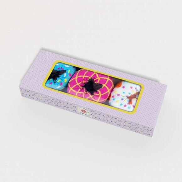 ⭐ 1SOCK2SOCK Women's Donut Crew Socks Fun Cotton Gift Box Multipack (3/6 Pairs) - Picture 4 of 9